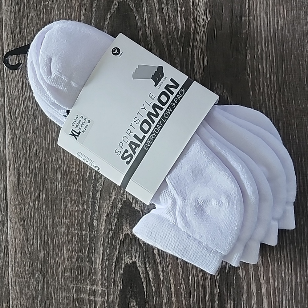 3 pair Salomon "Everyday Low" Sportstyle Socks - Picture 2 of 3